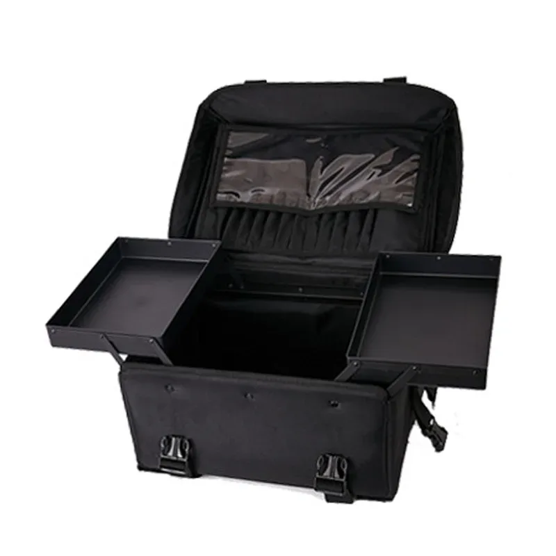 klqdzms – trousse à cosmétiques professionnelle en tissu oxford, boîte à outils de manucure, grande valise à roulettes pour femmes, sac de maquillage de grande capacité