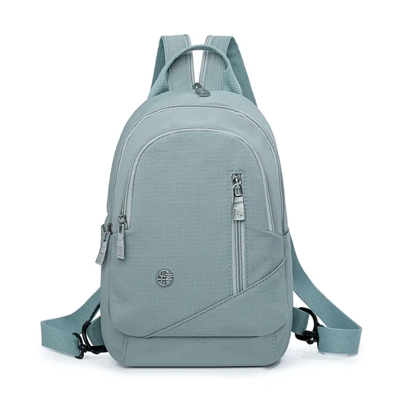 mini sac à dos en nylon six couleurs, petit sac à dos multi-compartiments pour les voyages quotidiens, sac à dos décontracté tendance pour femmes