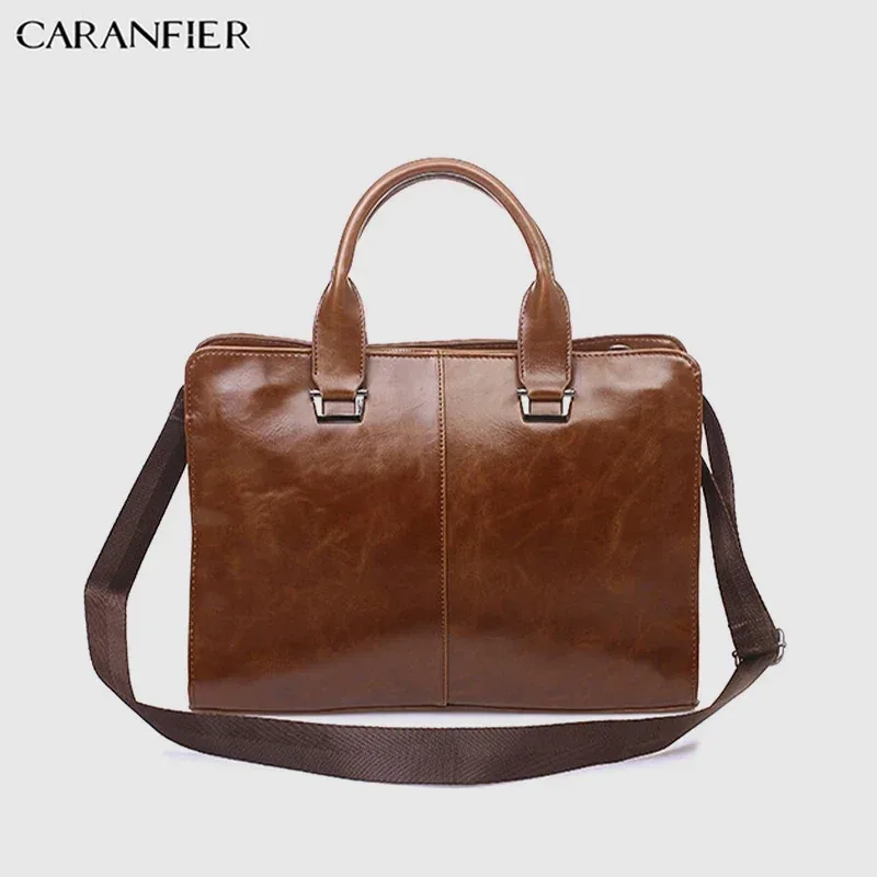porte documents cuir pu marron blanc voyage bandoulière amovible sacoche ordinateur portable tripoises casual vintage business