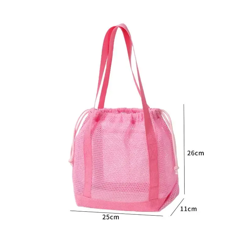 sac fourre-tout en maille avec cordon de serrage, respirant, à séchage rapide, grande capacité, sac à main portable pour la salle de sport, la natation, la plage, les sports, les escapades de week-end