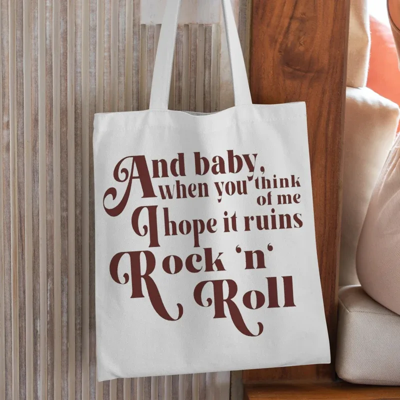 destroy andrjones and the six band merch, aurora world tour tote bag, concert tour city tote bag
