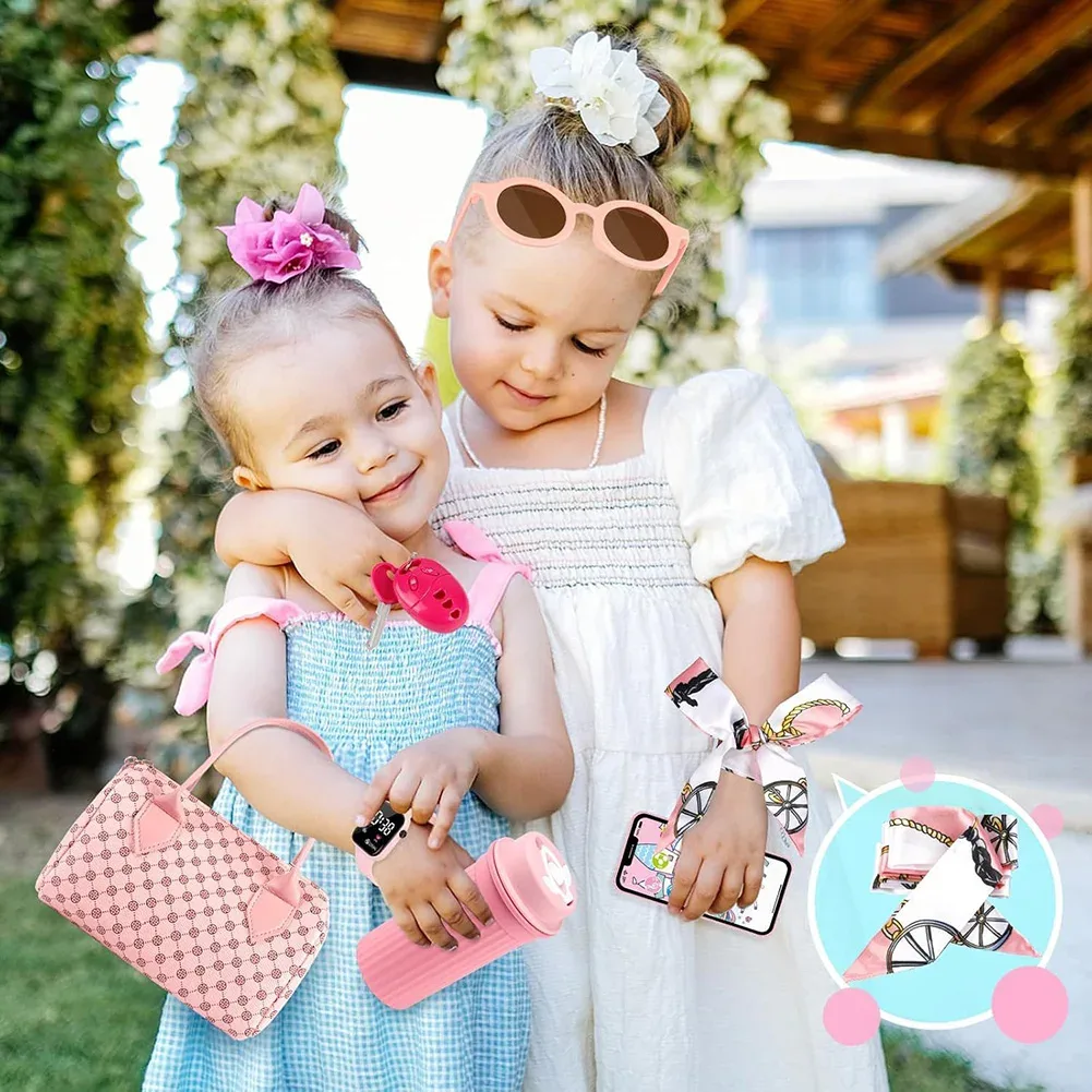 sac à main de jeu drôle pour filles, cadeaux de princesse, ensemble de sacs à main de jeu, sac à poignée supérieure pour téléphone portable/maquillage/bouteille d'eau, cadeau d'anniversaire de noël