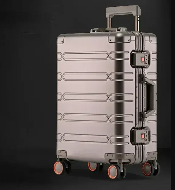 valise/sac de 24 pouces en alliage aluminium-magnésium de luxe, expédiée depuis l'ue, idéale pour les étudiants.