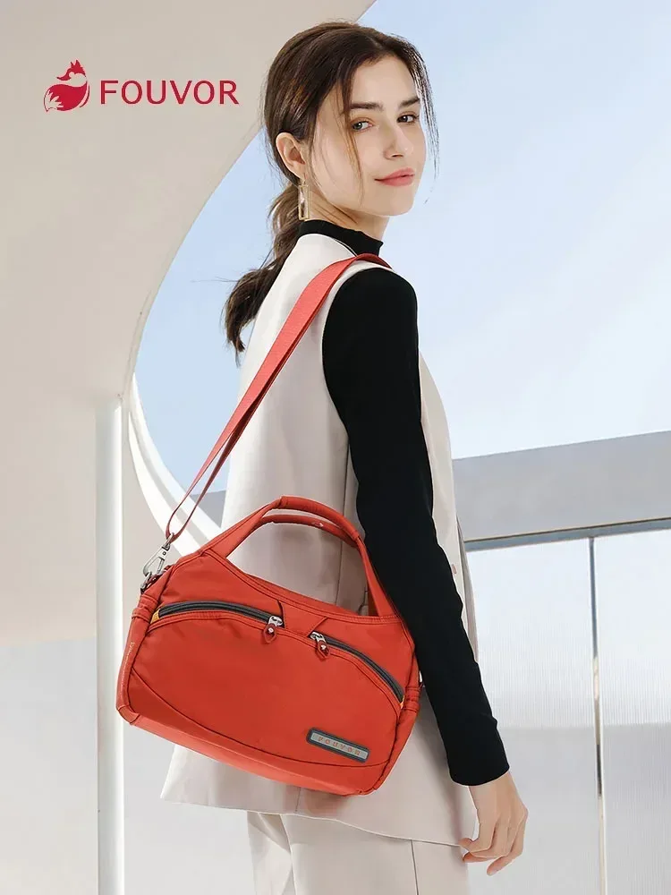 fouvor femmes sac en nylon 2025 nouvelle mode grande capacité sacs à bandoulière oxford sac à main dames décontracté voyage toile fourre-tout 2587-10