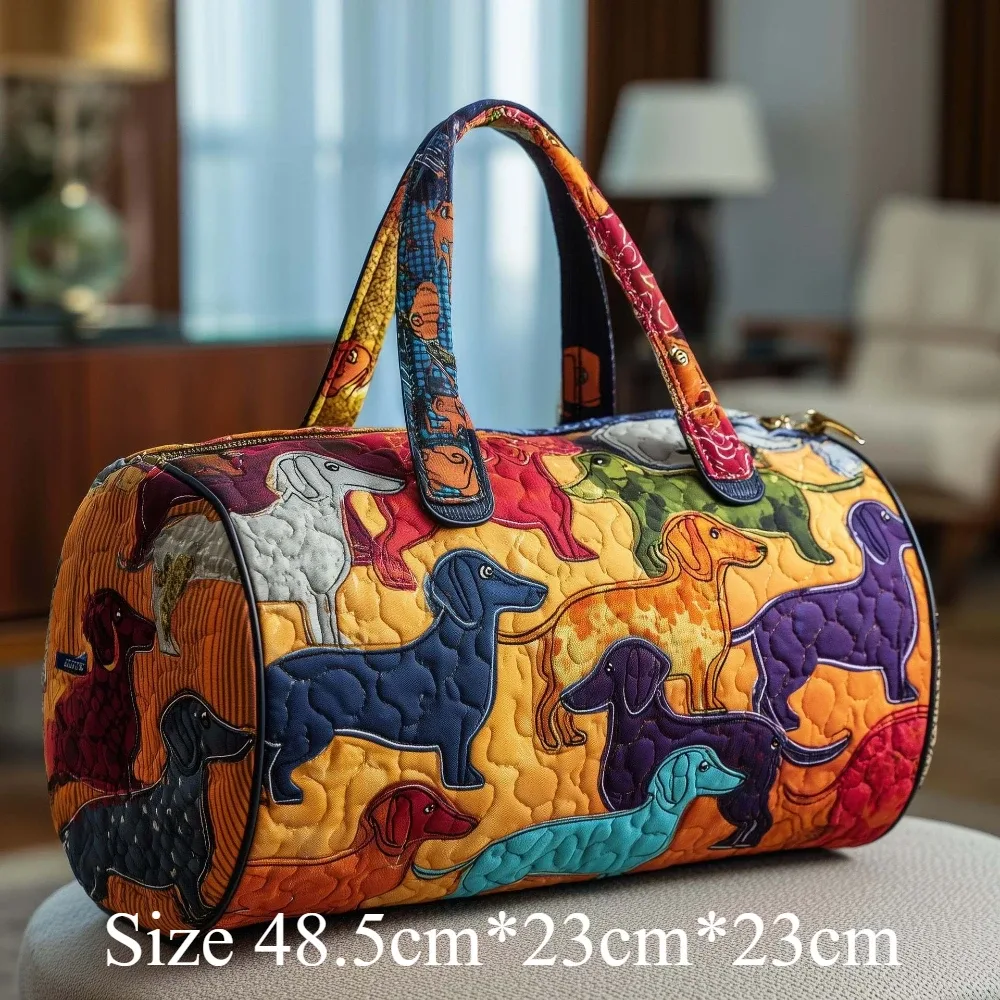 sacs de voyage pour chien matelassés imprimés en 3d, sacs de voyage pour animaux de compagnie artistiques, durables, pour le week-end, la salle de sport, le yoga, design unique pour teckel, corgi, bouledogue français
