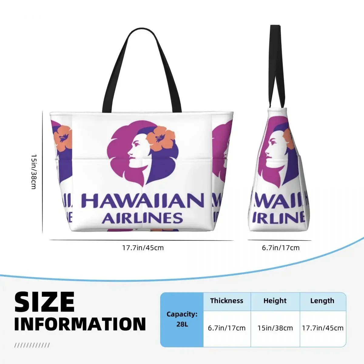 sac fourre-tout de plage et de sport pour femme, grand sac de voyage et de fitness, collection « fin de l'été du sud » de hawaiian airlines herc travel