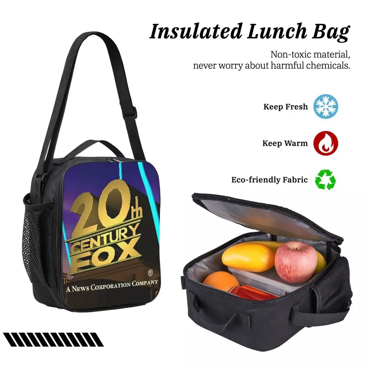 sac à dos classique 20th century fox pour garçons et filles, sac d'école, sac à bandoulière pour ordinateur portable, sac à déjeuner isotherme, trousse à crayons, 3 pièces