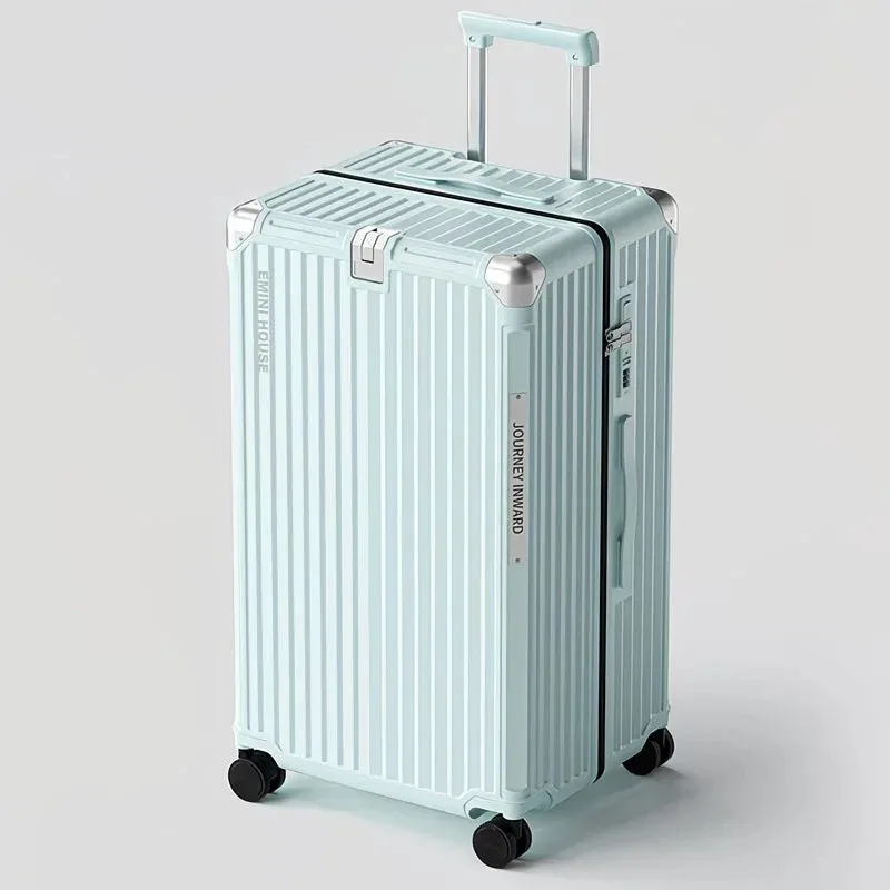 valise multifonctionnelle grande capacité 30 pouces, cadre en aluminium robuste et épaissi, valise de voyage à roulettes, bagage extra large