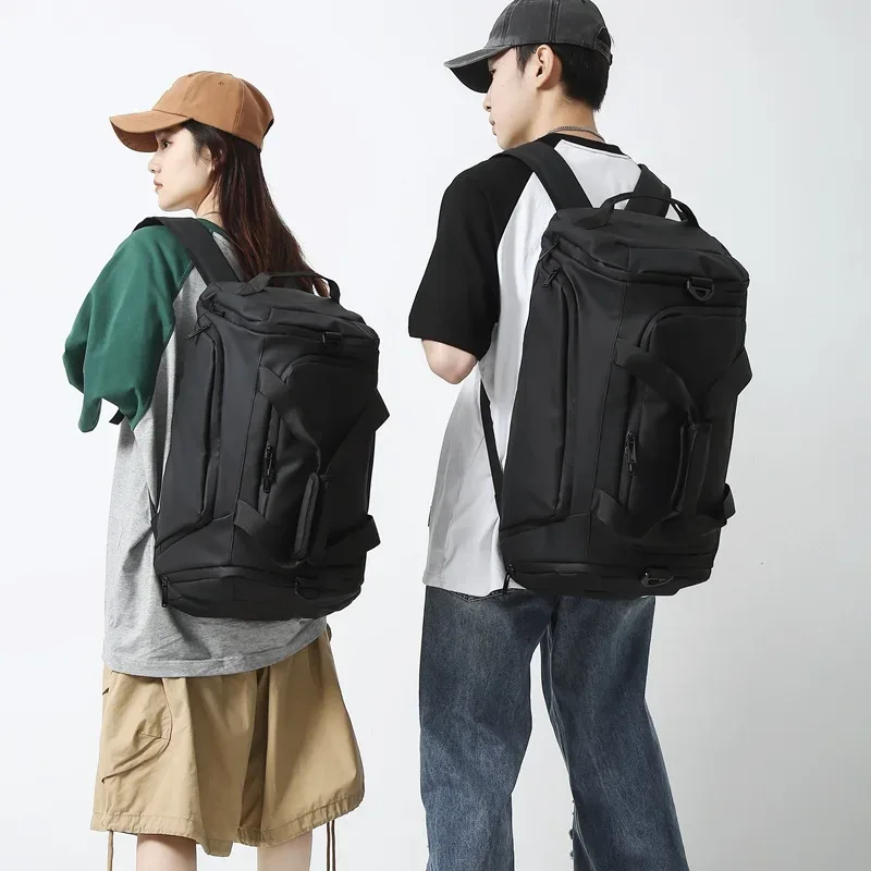 sac de fitness personnalisé avec logo imprimé, sac de voyage, séparation sèche et humide, compartiment à chaussures indépendant, sac de basket-ball