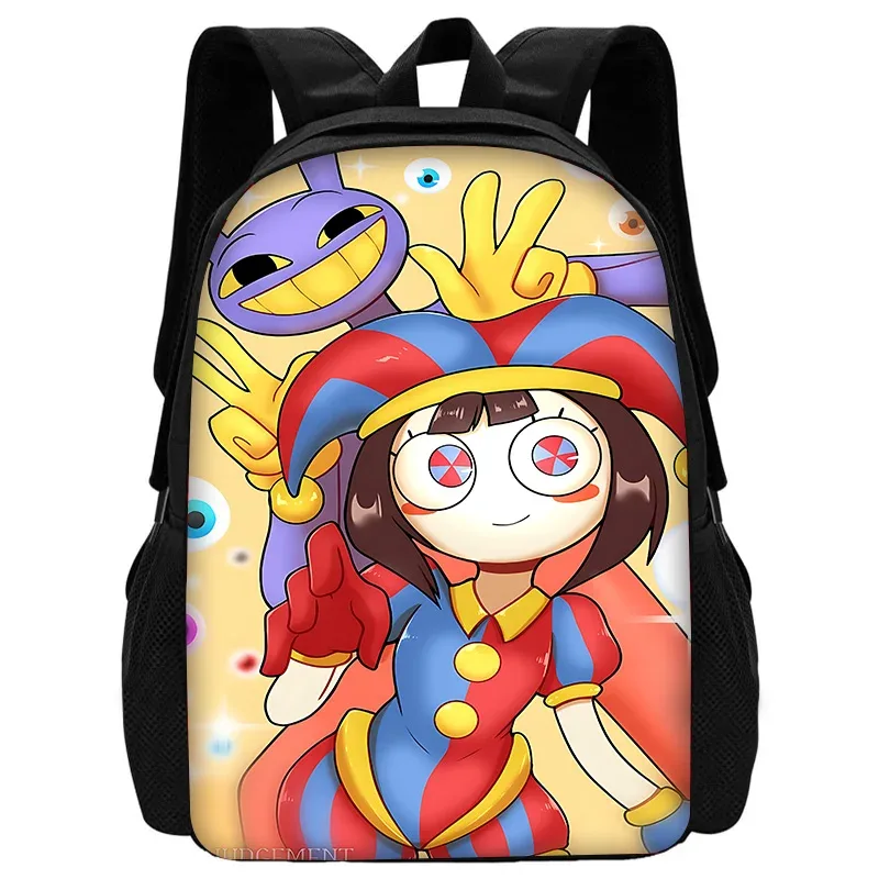 sac à dos d'école pour enfants cartoon a-amazings digitals circus avec sacs à déjeuner, sacs à crayons, sacs d'école pour garçons et filles, meilleur cadeau