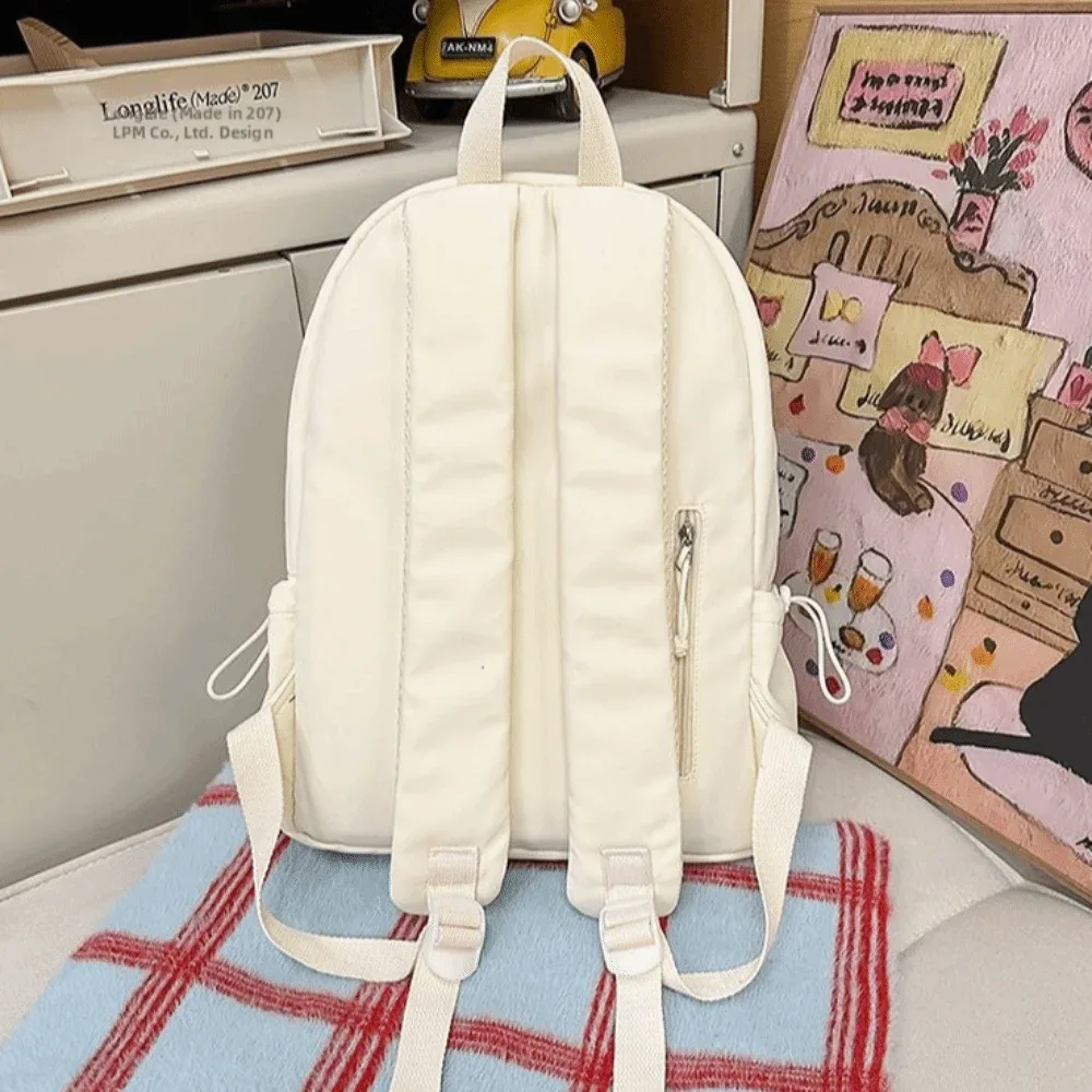 sac à dos polyvalent à ailes d'ange, style y2k, grande capacité, en toile, léger, avec motif brodé, en nylon
