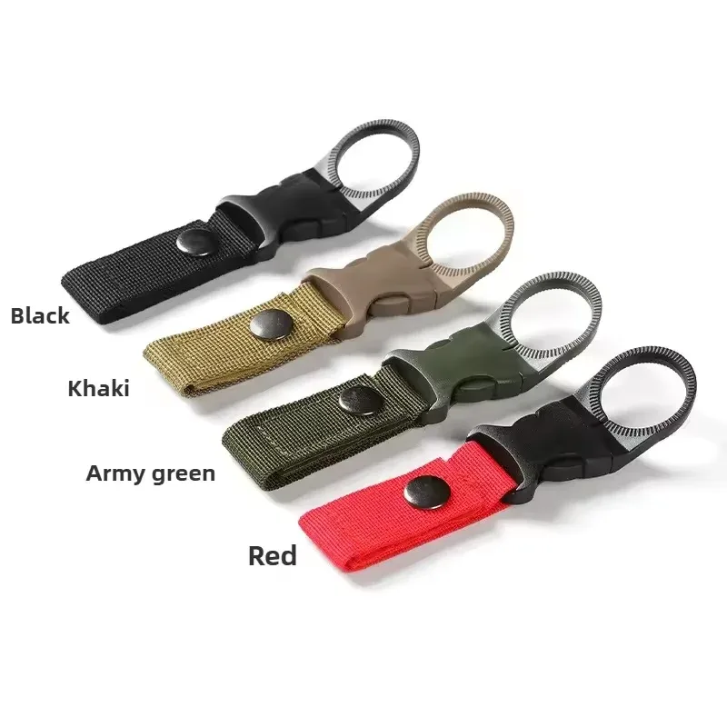 mousqueton porte-bouteille d'eau, clip de fixation pour ceinture et sac à dos, en sangle nylon multifonction