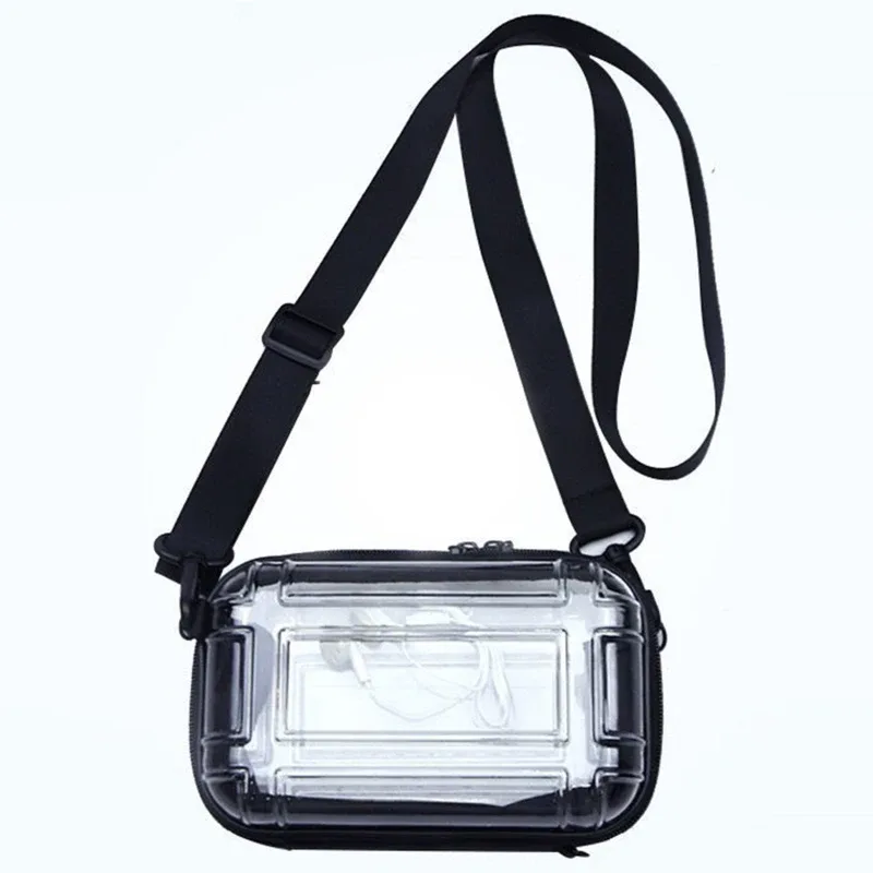 sac à bandoulière transparent pour femme, sac à cosmétiques, valise design, fermeture éclair, sacs de messager initiés, lavage, mini trousse de maquillage, nouveau