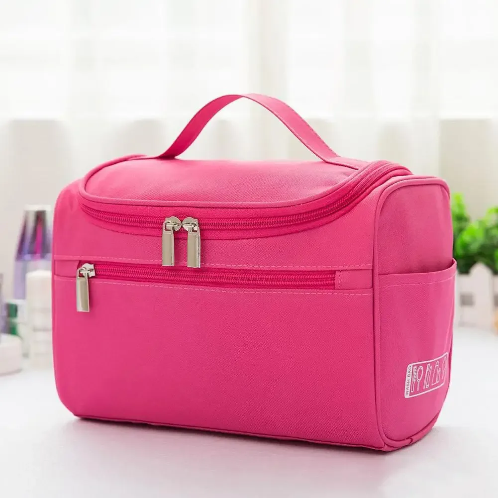 sac de maquillage imperméable avec crochet de suspension et plusieurs poches, sacs cosmétiques pour les essentiels de voyage, trousse de toilette pour femmes et hommes ﻿