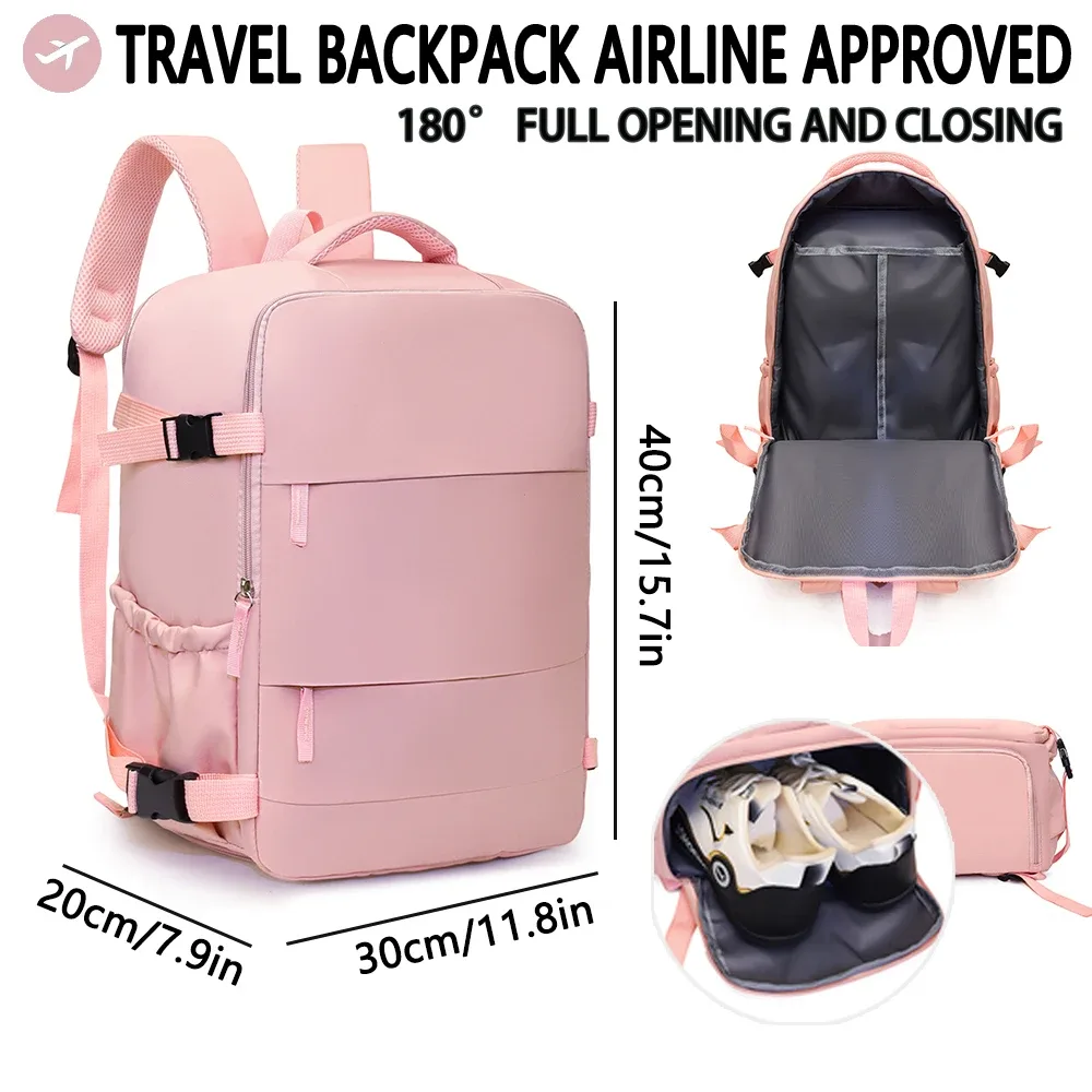 Sac à dos de voyage approuvé par les compagnies aériennes, modèle Easyjet Wizz Air, grande capacité, léger, idéal pour les voyages d’affaires de courte durée et pour transporter un ordinateur.