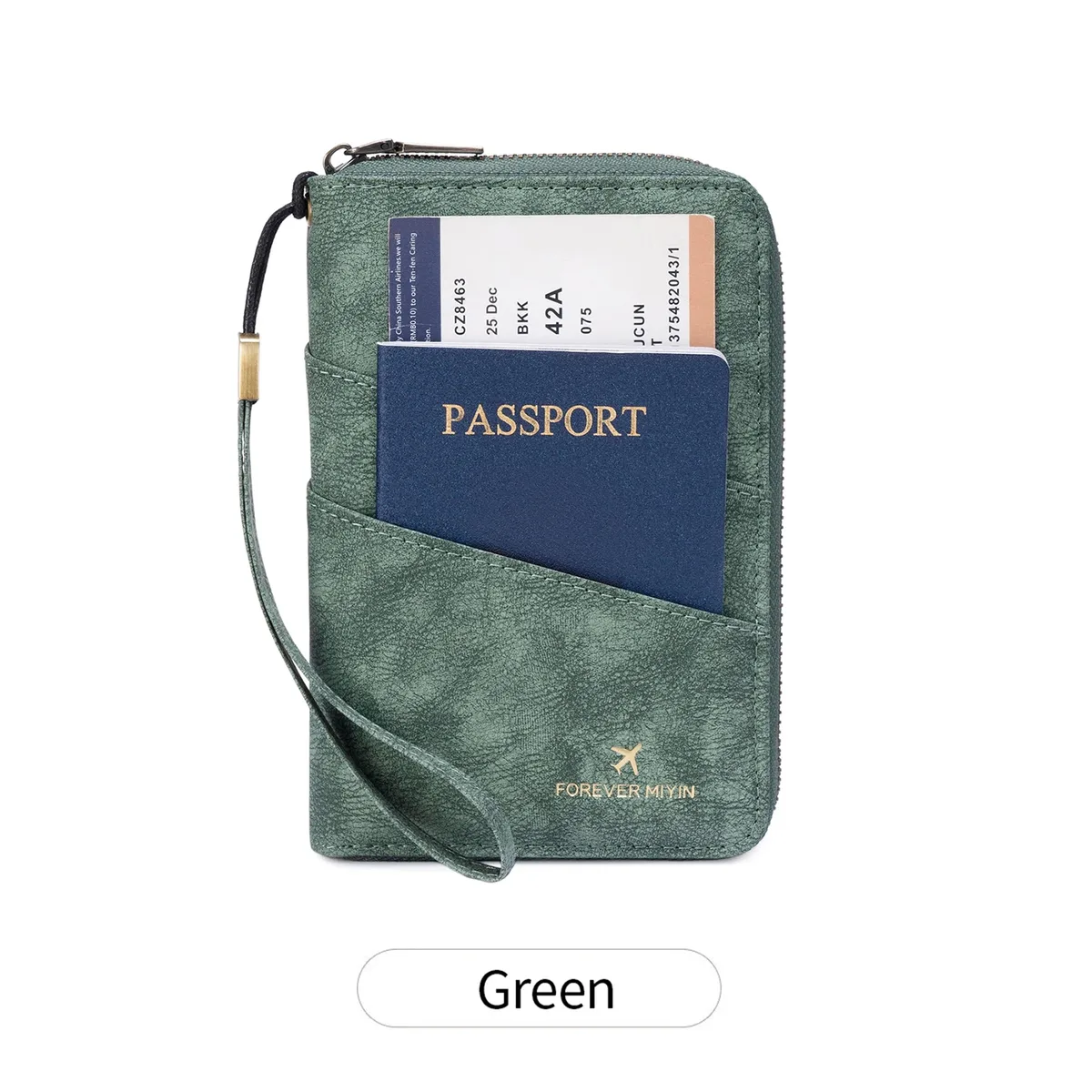porte-passeport multifonctionnel antivol rfid pour femme, sac de rangement portable à fermeture éclair, porte-passeport avec poche cachée pour airtag