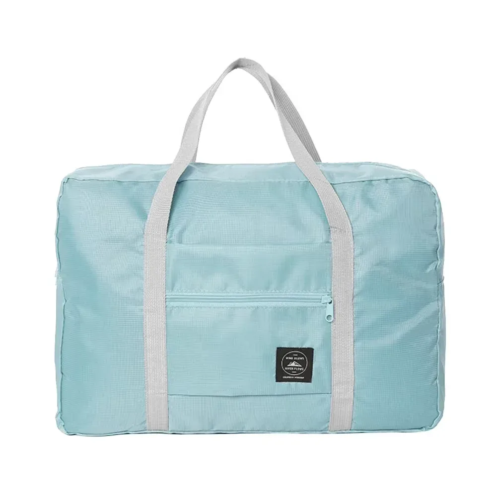 sac de voyage pliable imperméable de couleur unie, sac à bagages léger de grande capacité