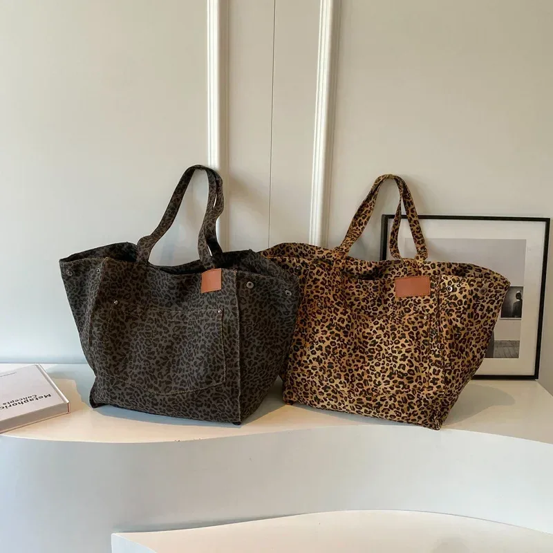 design léopard 2023 mode coréenne shopper grands sacs à provisions pour femmes sac à main dame sac à bandoulière grande capacité sac fille sac à main