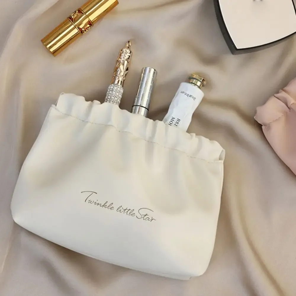 mini trousse de maquillage en cuir pu, sac de rangement, porte-monnaie, sac de rangement pour bijoux à fermeture automatique, sac à ressort, sac de voyage
