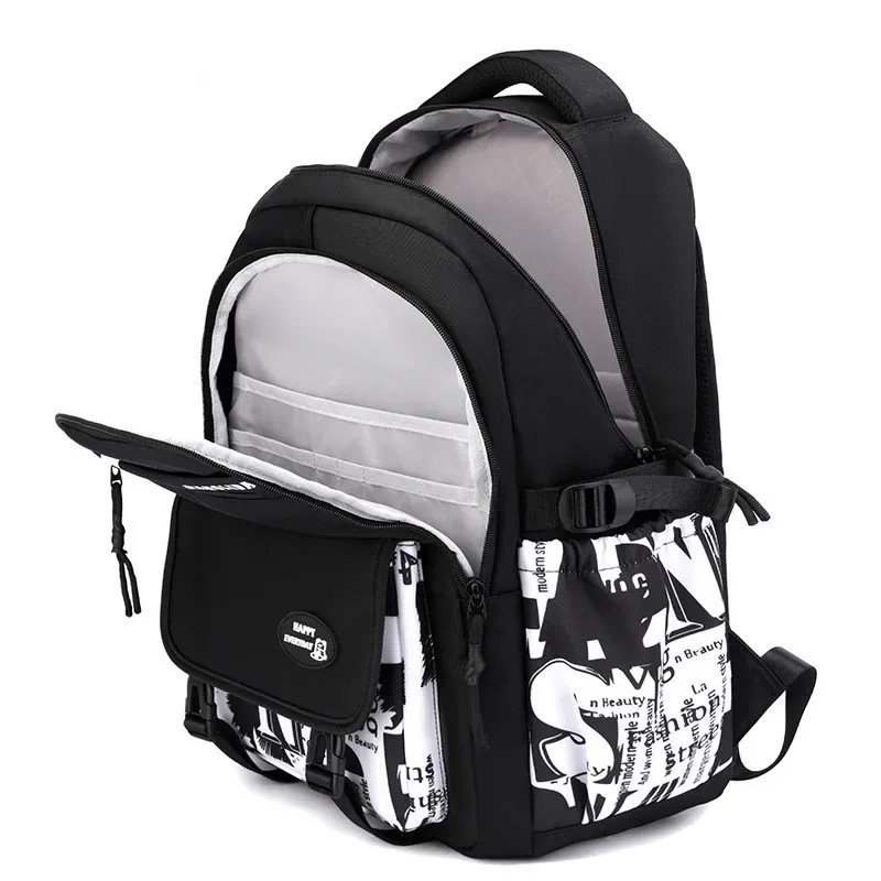 sac à dos pour adolescents avec pendentif, motif camouflage graffiti, sac à bandoulière pour garçons, sac d'école imperméable, sacs à dos de sport et de voyage