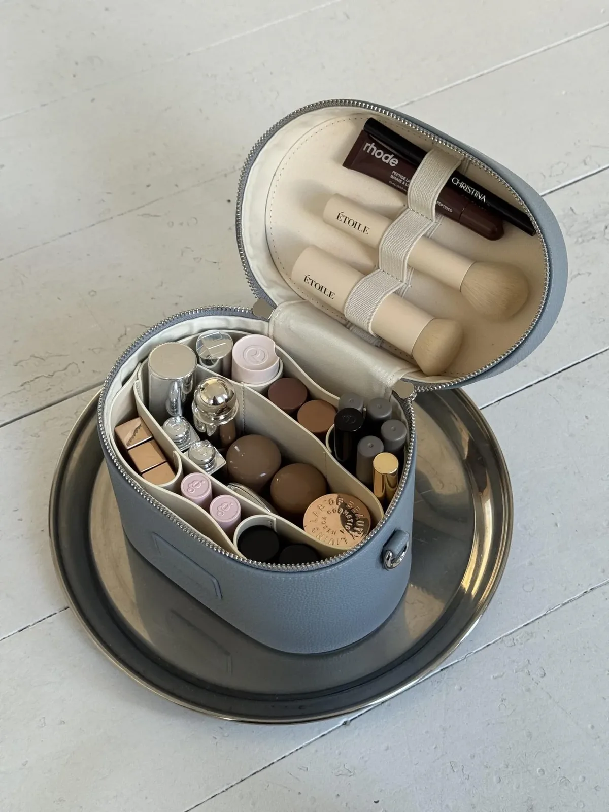 sac de rangement de voyage portable avec nom personnalisé gratuit, sac à cosmétiques amovible avec bretelles, compartiment de lavage séparé