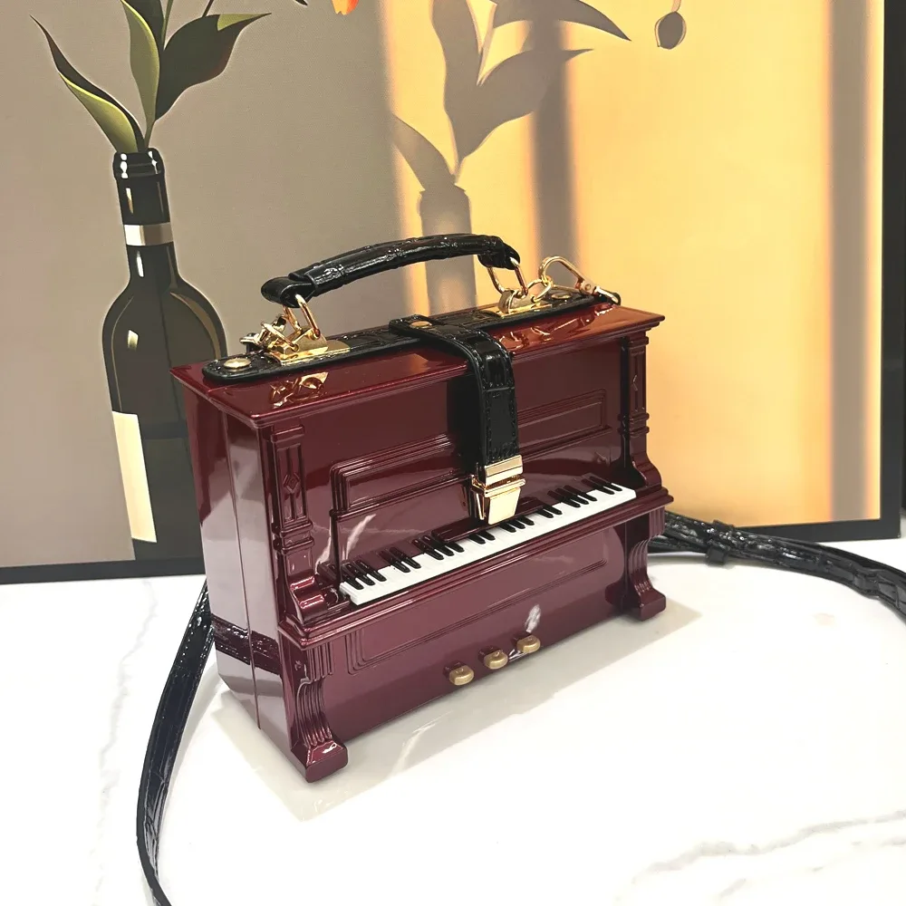 sacs à main et sacs à main de luxe pour femmes, sac à bandoulière en forme de piano, sacs faits à la main, sacoche, sac de banquet