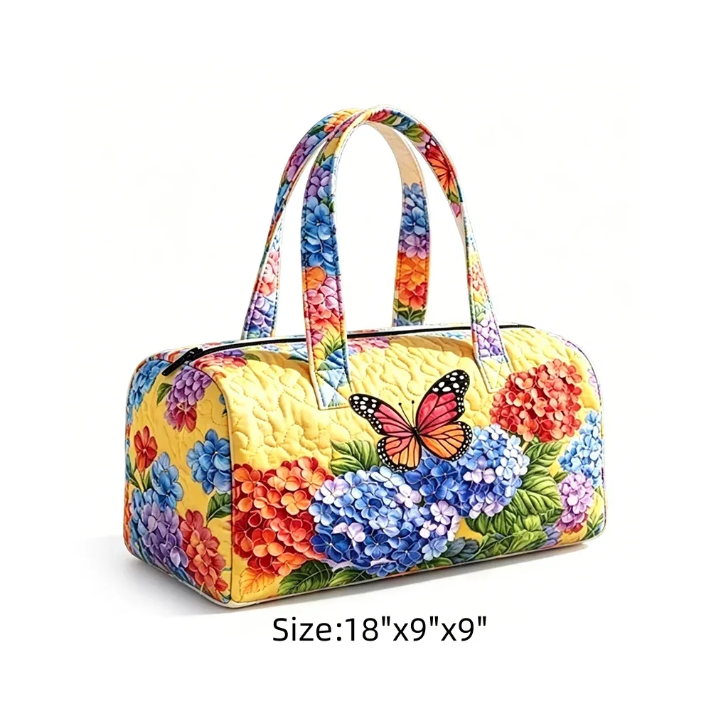 sac de voyage tropical motif ciel étoilé, imprimé flamants roses et palmiers, sac de nuit matelassé bleu marine pour femme, idéal pour les vacances d'été à la plage