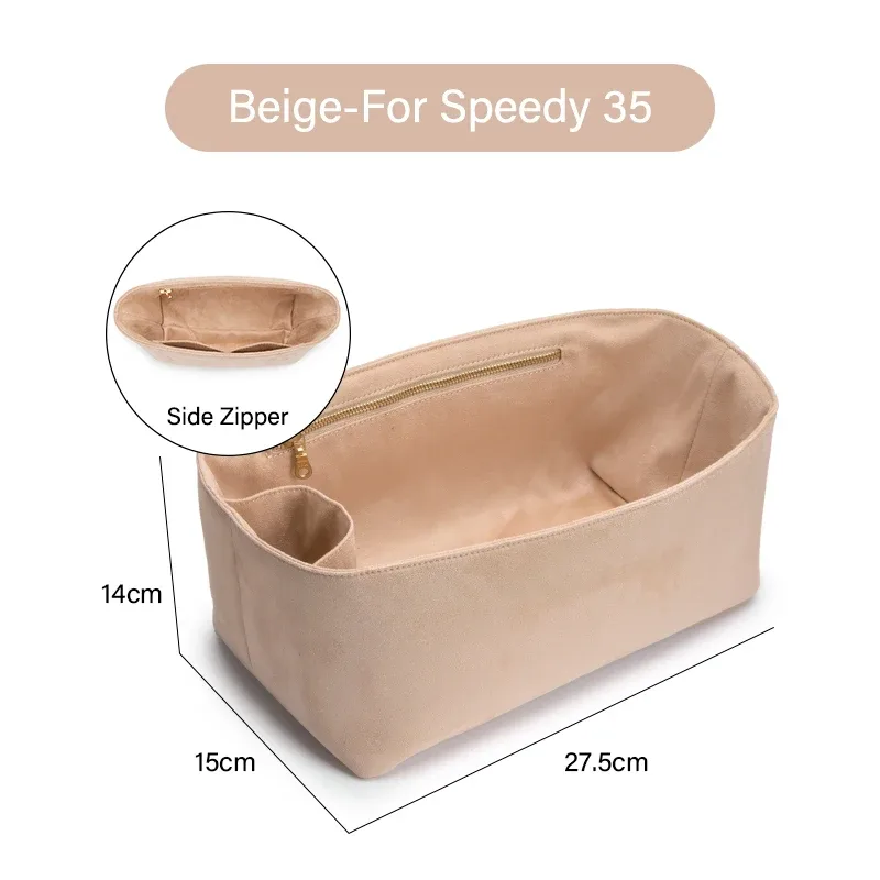 wuta original sac en velours organisateur pour lv speedy 20 25 30 35 sac à main insérer sac à main sac intérieur portable voyage stockage sacs de maquillage
