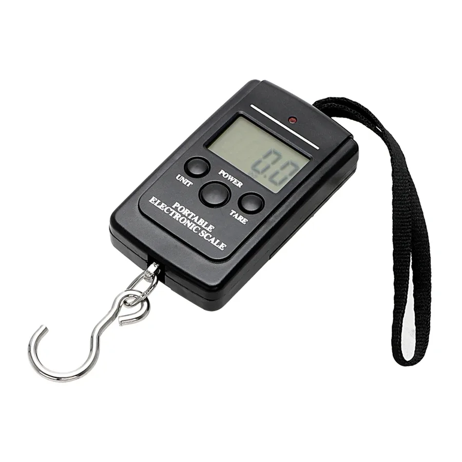 40kg multifonctionnel mini électronique numérique portable balance suspendue pèse outil pour pêche bagages valise voyage crochet balances