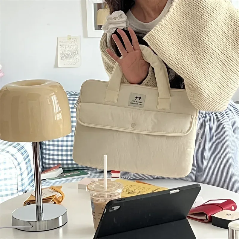 étui de protection portable pour ordinateur portable, motif dessin animé, sac de rangement intérieur, housse en polyester colorée 13/15 pouces