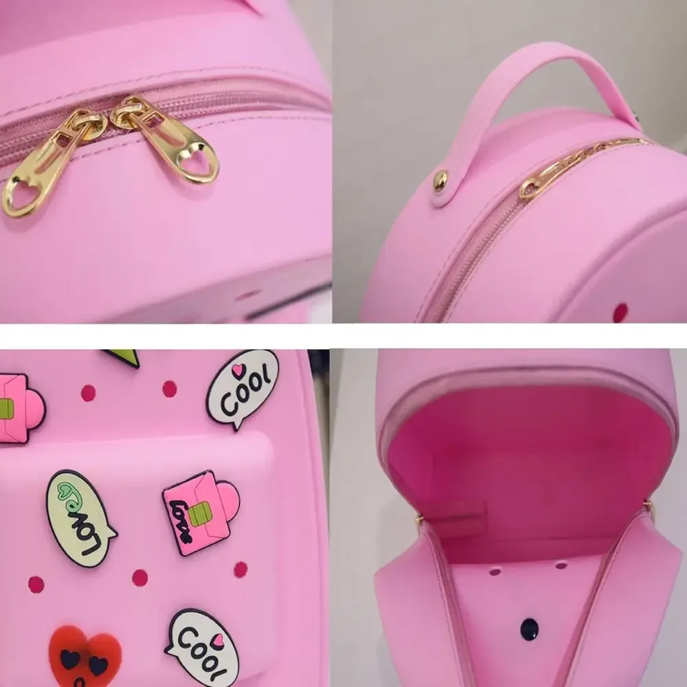 Sac à dos en Silicone à bretelles réglables, dessin animé, fermeture éclair, étanche, Durable, doux, pour la maternelle, pour dames