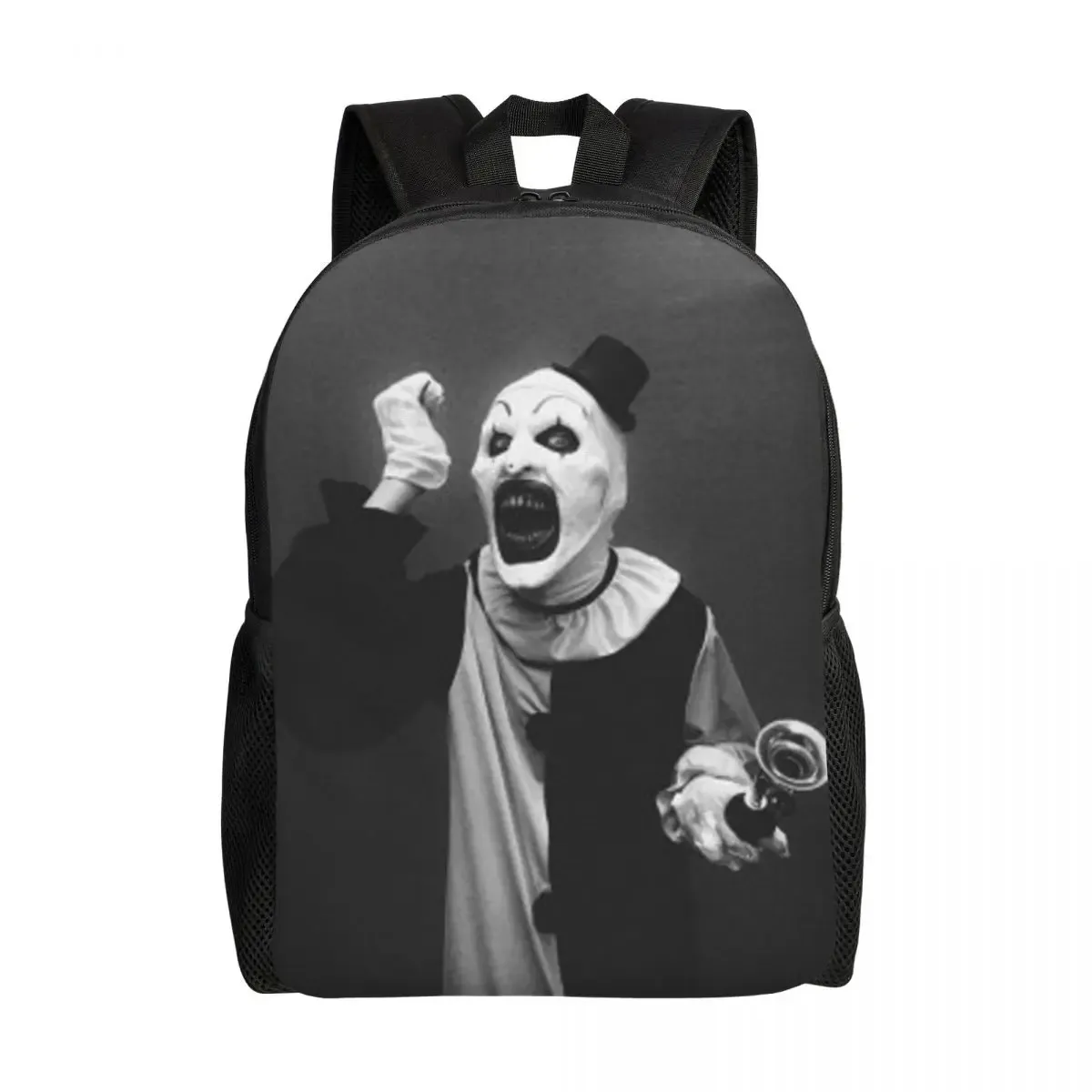 sac à dos de voyage personnalisé terrifier movie pour hommes et femmes, cartable d'ordinateur scolaire, sac à dos d'étudiant, sacs d'horreur, halloween, clown, collège