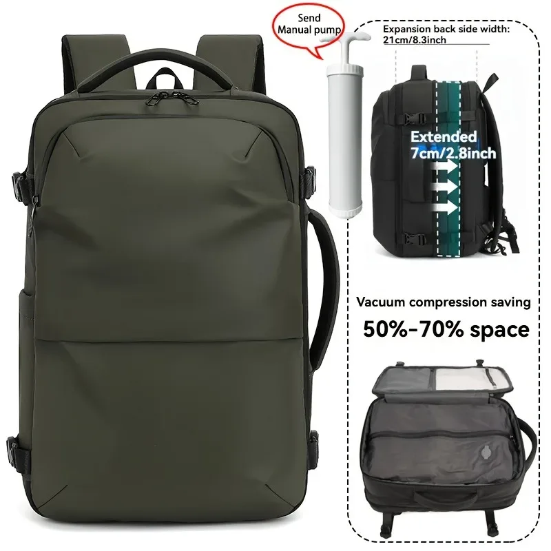 sac à dos pour ordinateur portable étanche multifonctionnel de grande capacité sous vide pour hommes et femmes avec sac à dos extensible