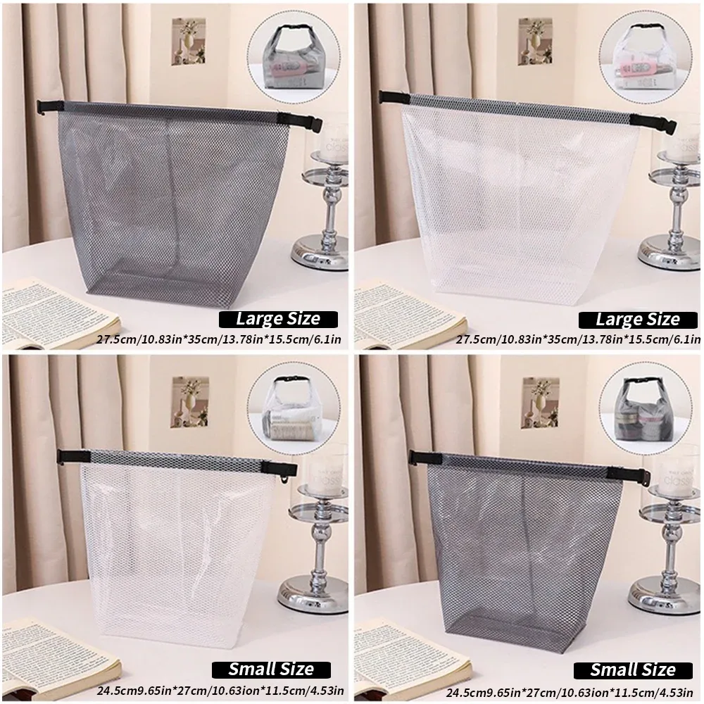 sac de toilette en maille imperméable avec séparation sec-humide, organiseur de voyage grande capacité pour la natation, la gym et les activités de plein air