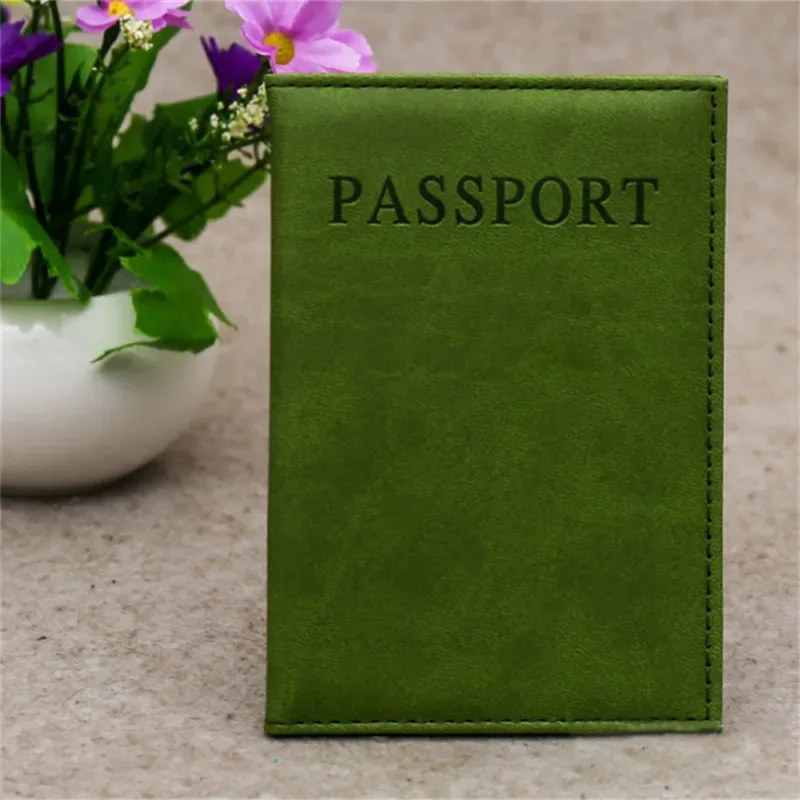 1pc mode nouveau pu femmes porte-passeport couple modèles filles voyage passeport couverture unisexe porte-carte homme porte-carte portefeuille