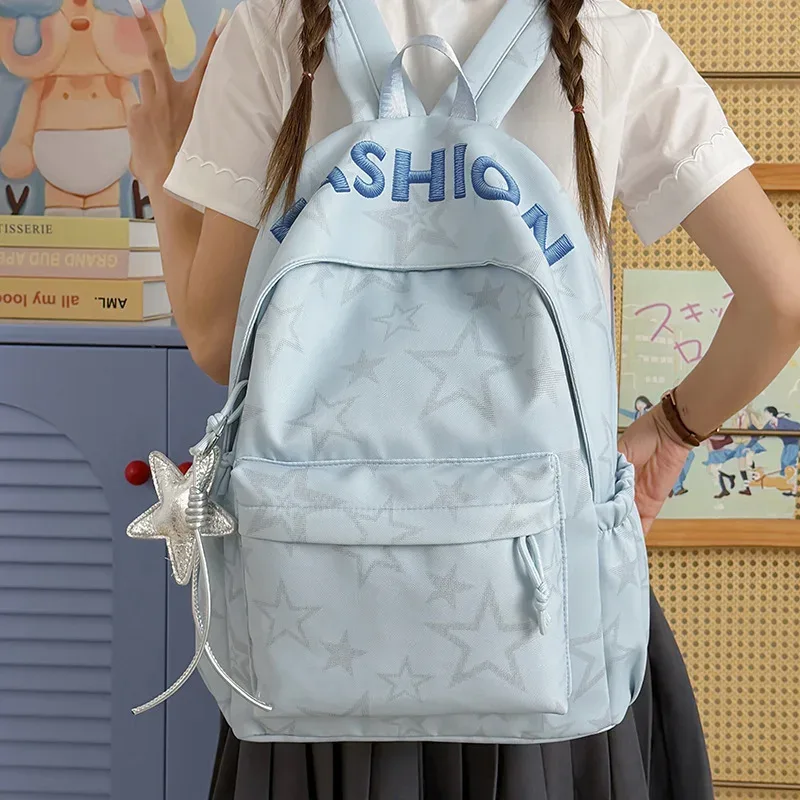 sac à dos tendance grande capacité pour lycée et université, style coréen léger et à la mode pour femmes