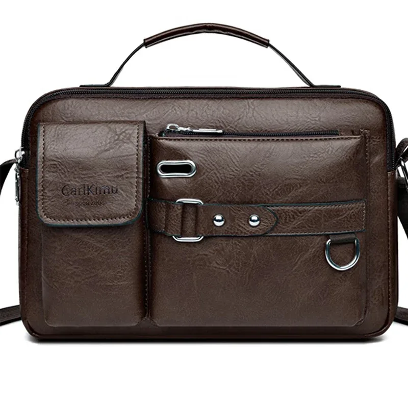 sac messager rétro pour hommes avec conception étanche, mallette pour ordinateur portable de grande capacité pour le travail de bureau, les voyages et l'école