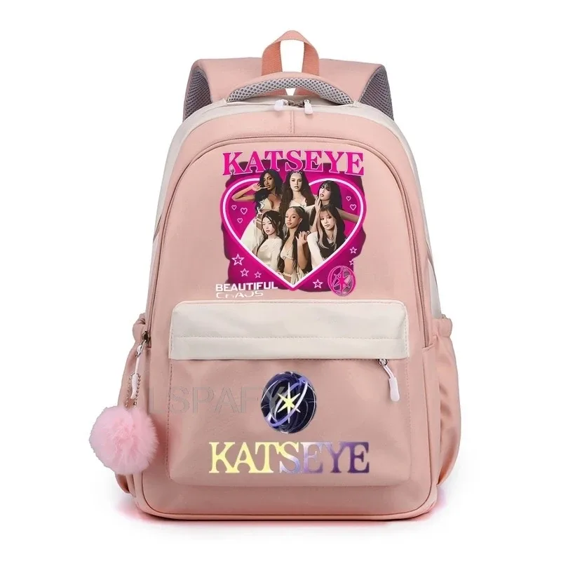 sac à dos pour ordinateur portable katseye funny teenager, sac d'école en toile cool pour femmes, sacs à dos d'étudiant de haute qualité, sac d'école tendance pour filles