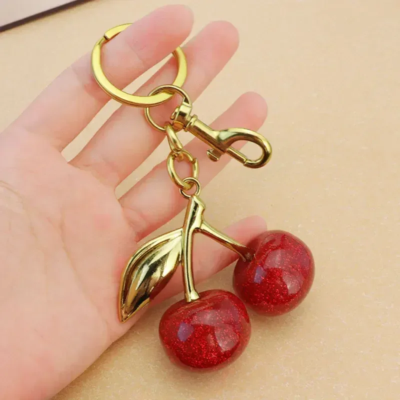 pendentifs en cristal cerise, adaptés aux sacs coach, aux sacs à main pour femmes, aux sacs à bandoulière et aux accessoires de porte-clés