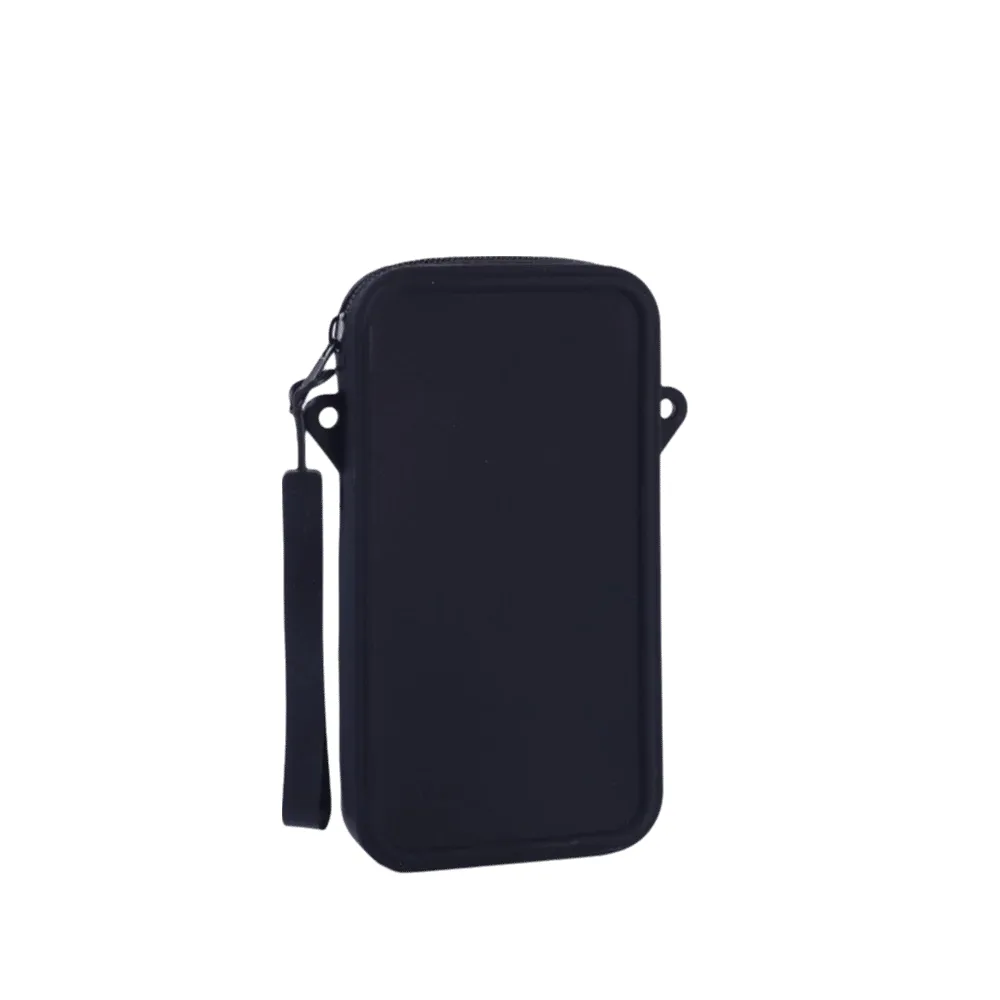 sac de maquillage multi-usages en silicone, résistant aux chocs, couleur unie, organisateur de rangement carré, sac cosmétique universel imperméable et portable