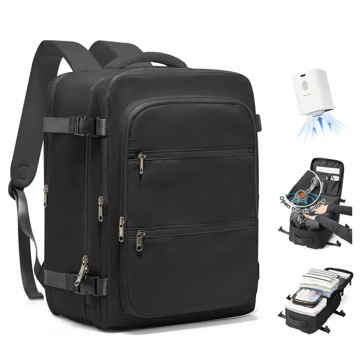 sac à dos de voyage avec pompe, sac à dos de cabine d'avion 40x30x20, bagage à main ryanair, sac à dos de voyage wizzair, sacs pour ordinateur portable pour femmes et hommes