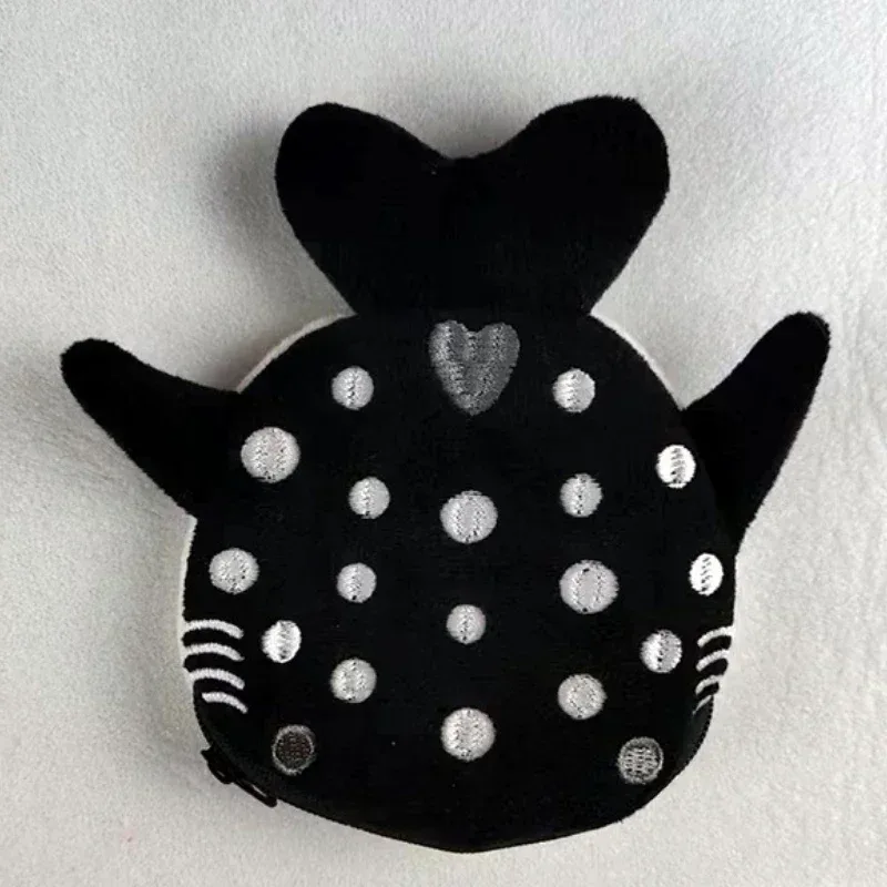 porte-monnaie en peluche mignon requin baleine dessin animé, portefeuille kawaii portable, sac à monnaie, organiseur de clés et écouteurs, pochette zippée