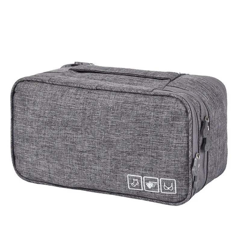 organisateur de sous-vêtements de voyage portable – pliable – sac de rangement à fermeture éclair pour soutiens-gorge, chaussettes et sous-vêtements – organisateur de valise compact