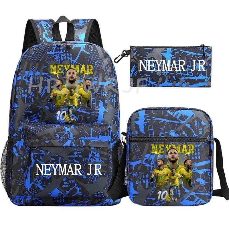 sacs à dos neymar, lot de 3, grand sac de voyage pour adolescents, sac d'école, sac à dos de sport, sac à dos décontracté en nylon classique pour ordinateur