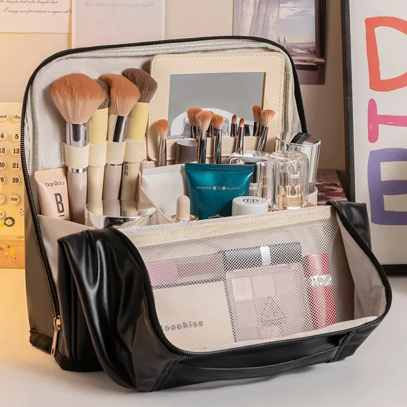 trousse de maquillage portable, sac de voyage suspendable, imperméable, pliable, trousse de toilette de voyage verticale, sac de rangement domestique