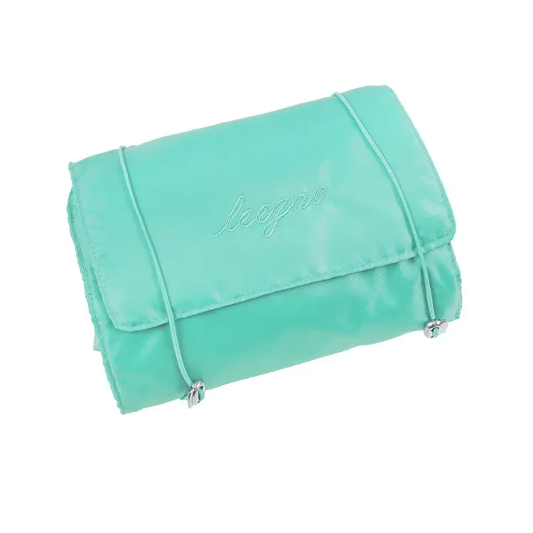 nouveau sac de maquillage pour femmes 4 en 1, sacs de rangement pliables et détachables en maille de nylon, sac de toilette cosmétique de voyage portable de grande capacité