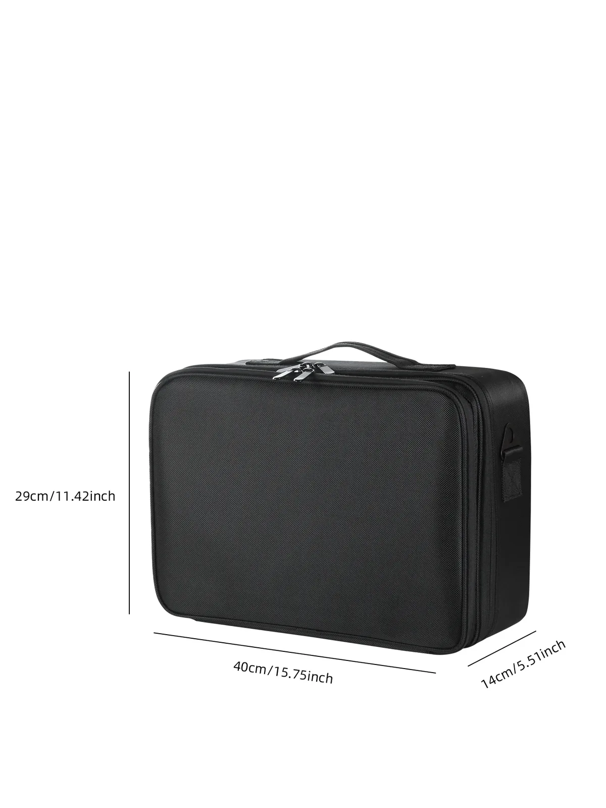 trousse de maquillage de voyage, étuis de train de maquillage, organisateur professionnel de rouge à lèvres avec bandoulière, séparateurs réglables pour maquillage cosmétique