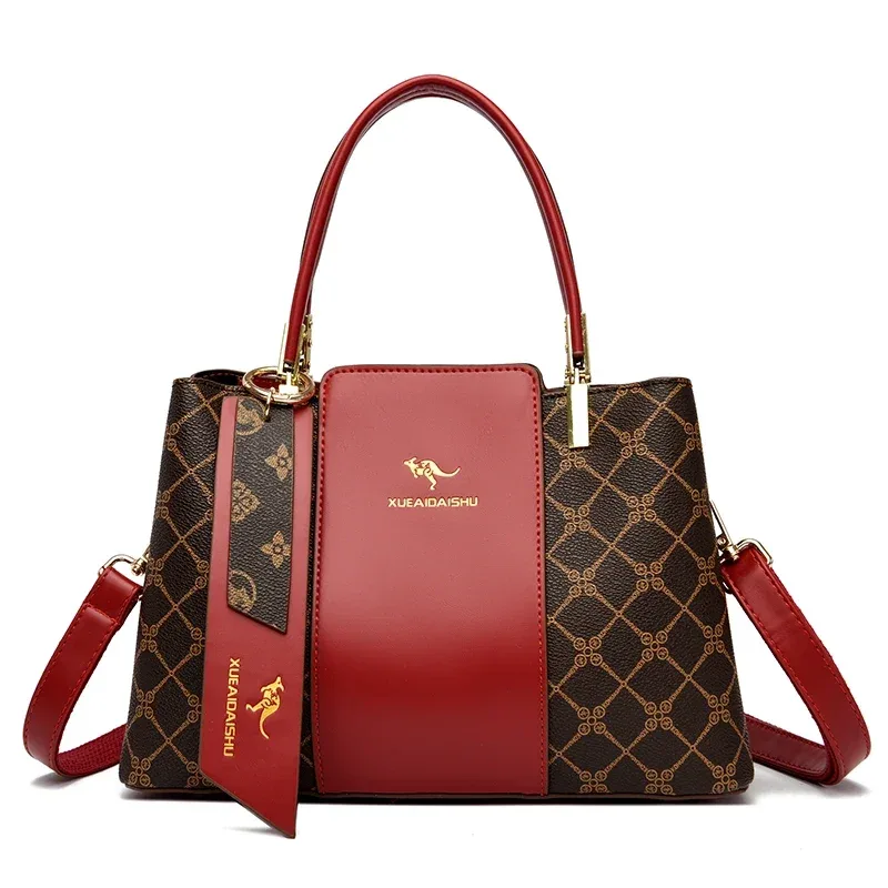 véritable marque sac en cuir sacs à main de luxe femmes sacs sacs à main de créateur de haute qualité dames sacs à bandoulière pour femmes 3 couches