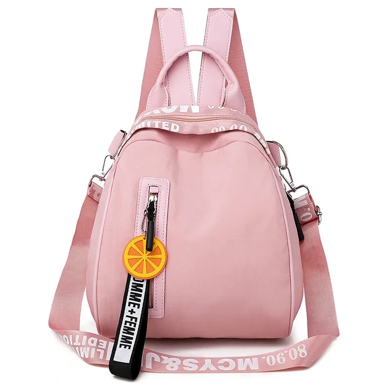 sac à dos décontracté avec lettres pour femmes, multifonction, sac de voyage, d'école pour adolescentes, petits sacs à bandoulière