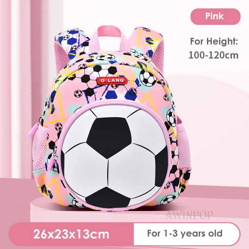 sacs d'école de football 3d pour garçons, sacs à dos d'école pour enfants de la maternelle, sac de voyage pour étudiants, pack pour enfants mochila infantil escolar
